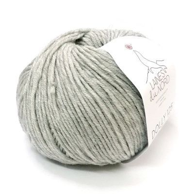 Пряжа Laines Du Nord Dolly 125 - 444 светло-серый меланж 100% меринос экстрафайн 50 г/125 м