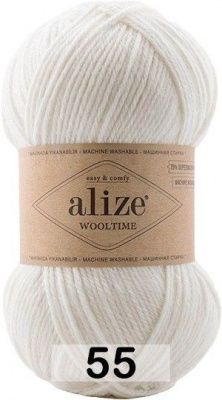 ALIZE WOOLTIME (55); 75% шерсть супервош, 25% полиамид; 100 г / 200 м